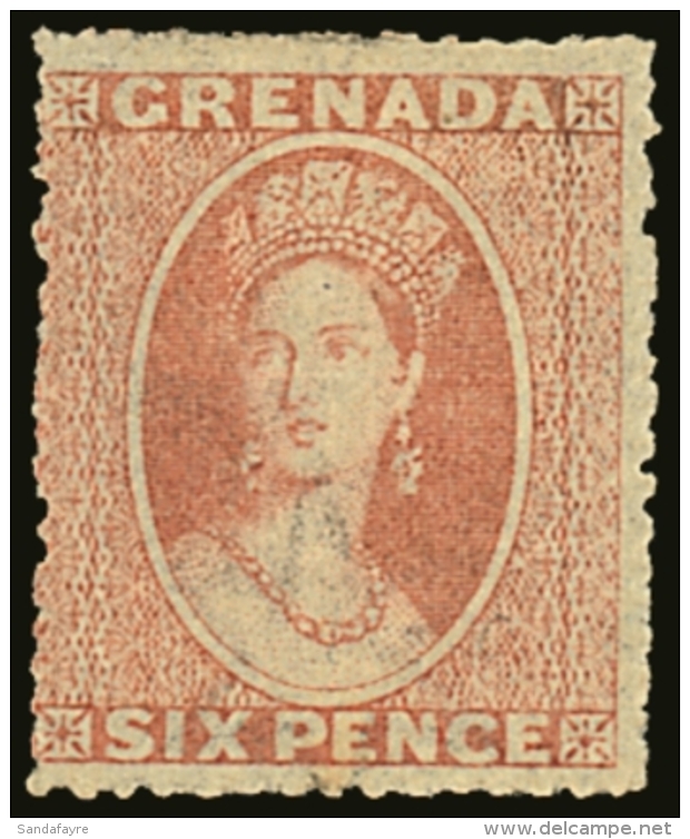 1863-71 6d Rose, Wmk Small Star, Rough Perf 14 To 16,  SG 6, Fine Mint  For More Images, Please Visit... - Grenada (...-1974)
