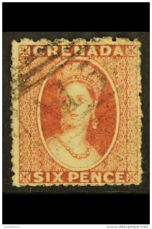 1863 6d Dull Rose Red, Wmk Sideways, SG 8, Fine Used.  For More Images, Please Visit... - Grenade (...-1974)