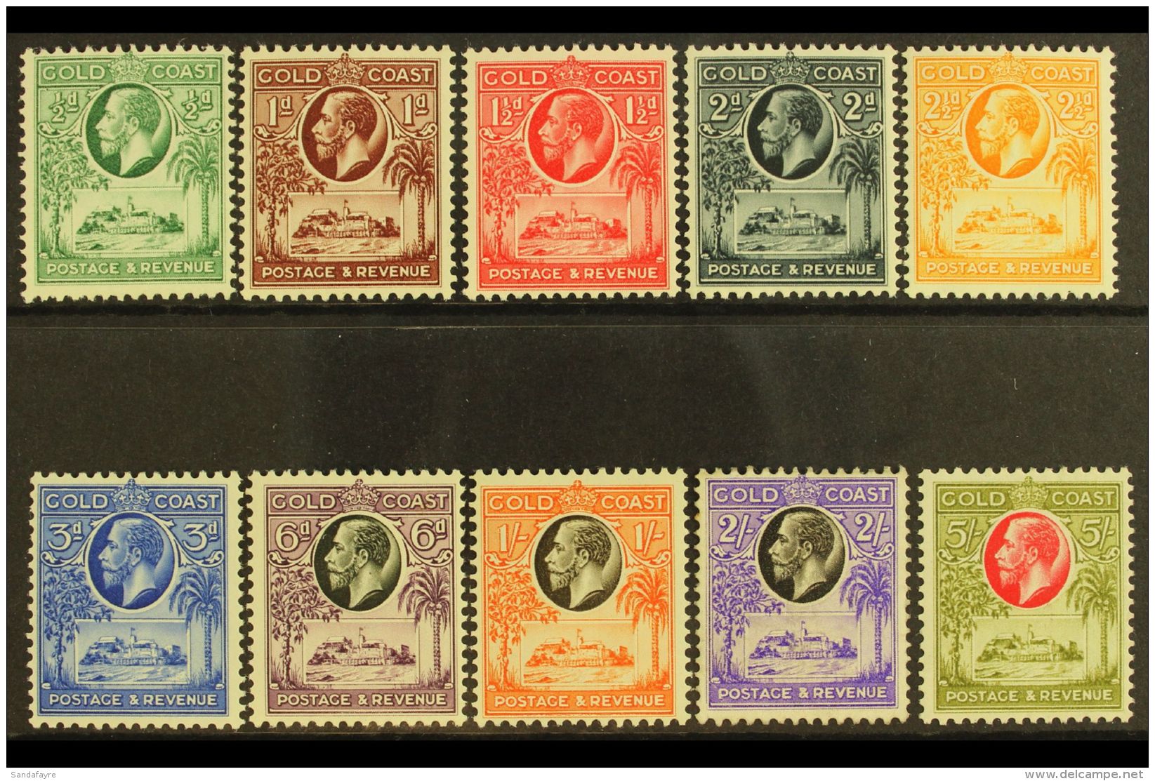 1928 Complete Definitive Set, SG 103/112, Fine Mint. (10 Stamps) For More Images, Please Visit... - Goldküste (...-1957)