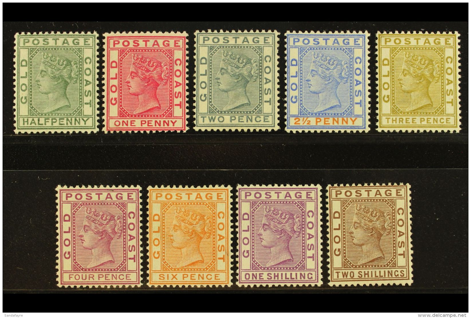 1884-91 Complete Set, SG 11/19a, Very Fine Mint, Fresh. (9 Stamps) For More Images, Please Visit... - Goldküste (...-1957)