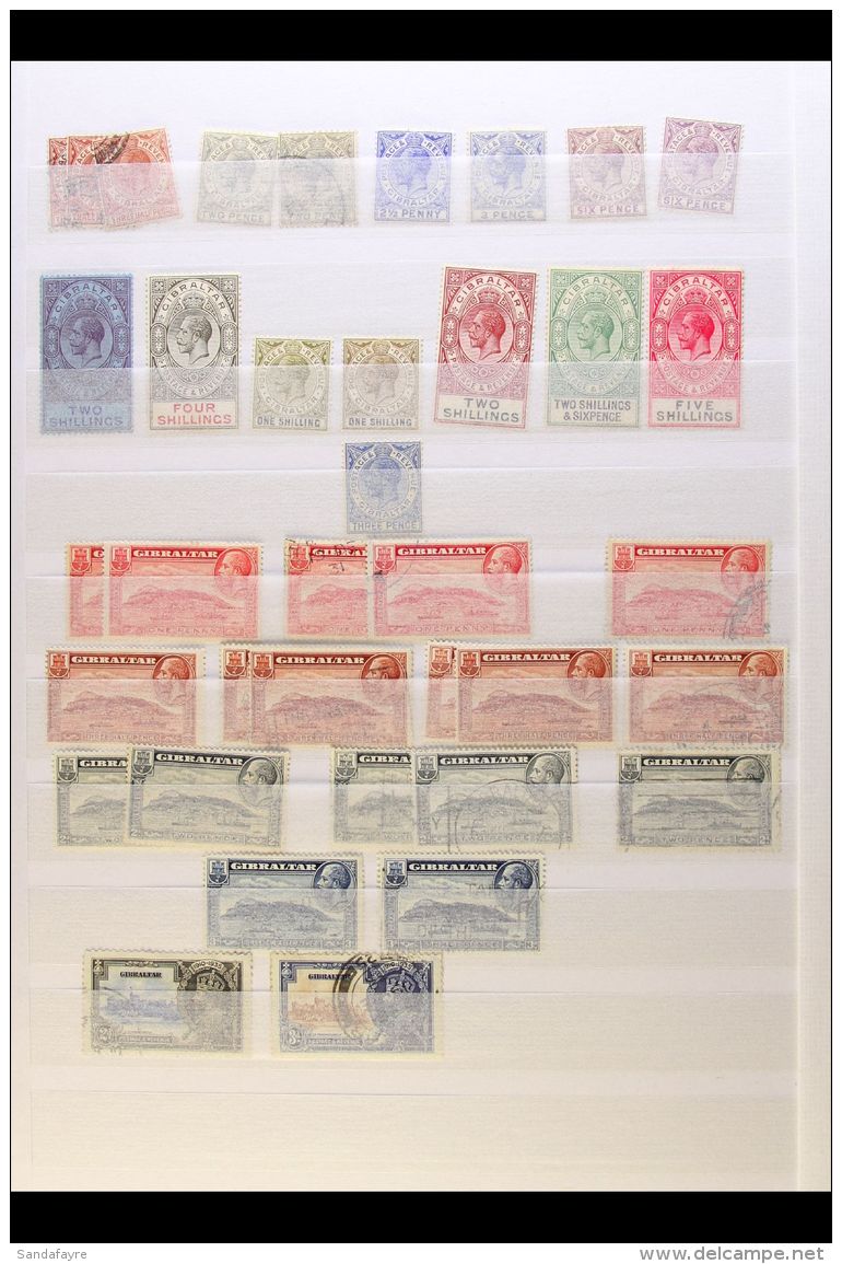 1886-1969 FRESH MINT AND FINE USED Ranges On Stockleaves. Note 1889-96 To 50c Mint, Plus 20c Olive-green (SG 25)... - Gibraltar