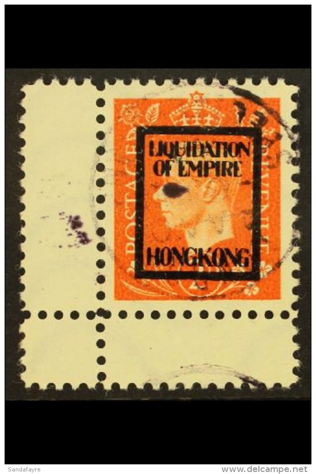 WWII PROPAGANDA FORGERY. HONG KONG 1944 Anti-British Propaganda Forgery Of The 1937 2d KGVI Type With "LIQUIDATION... - Andere & Zonder Classificatie