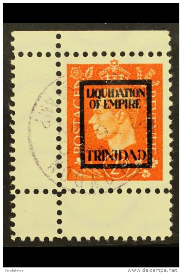 WWII PROPAGANDA FORGERY. TRINIDAD 1944 Anti-British Propaganda Forgery Of The 1937 2d KGVI Type With "LIQUIDATION... - Autres & Non Classés