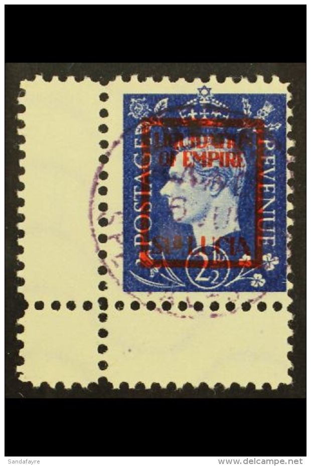 WWII PROPAGANDA FORGERY. ST LUCIA 1944 Anti-British Propaganda Forgery Of The 1937 2&frac12;d KGVI Type With... - Andere & Zonder Classificatie