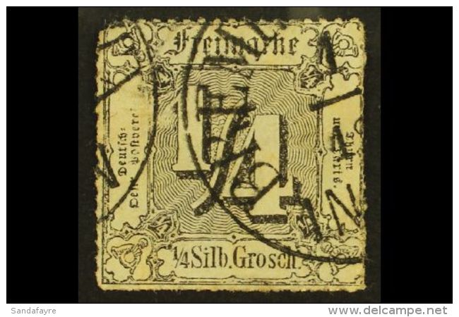 THURN &amp; TAXIS 1865 &frac12;sgr Black Roulette 16, SG 31 (Michel 35), Used With Slightly Rounded Corner &amp;... - Sonstige & Ohne Zuordnung