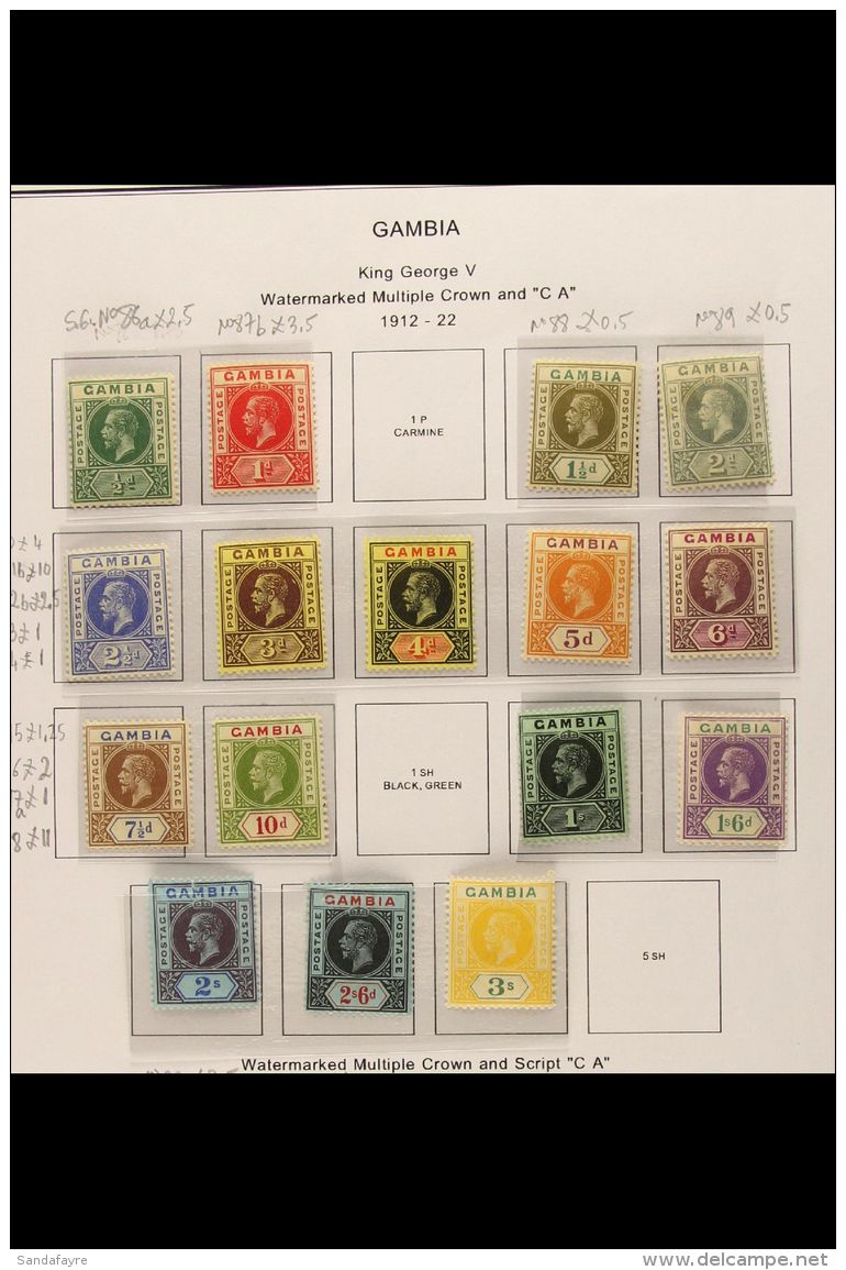 1902-38 A Small But Useful Mint Collection On Pages, Incl. 1912-22 Set To 3s, 1935 Jubilee Set Etc. (37 Stamps)... - Gambie (...-1964)