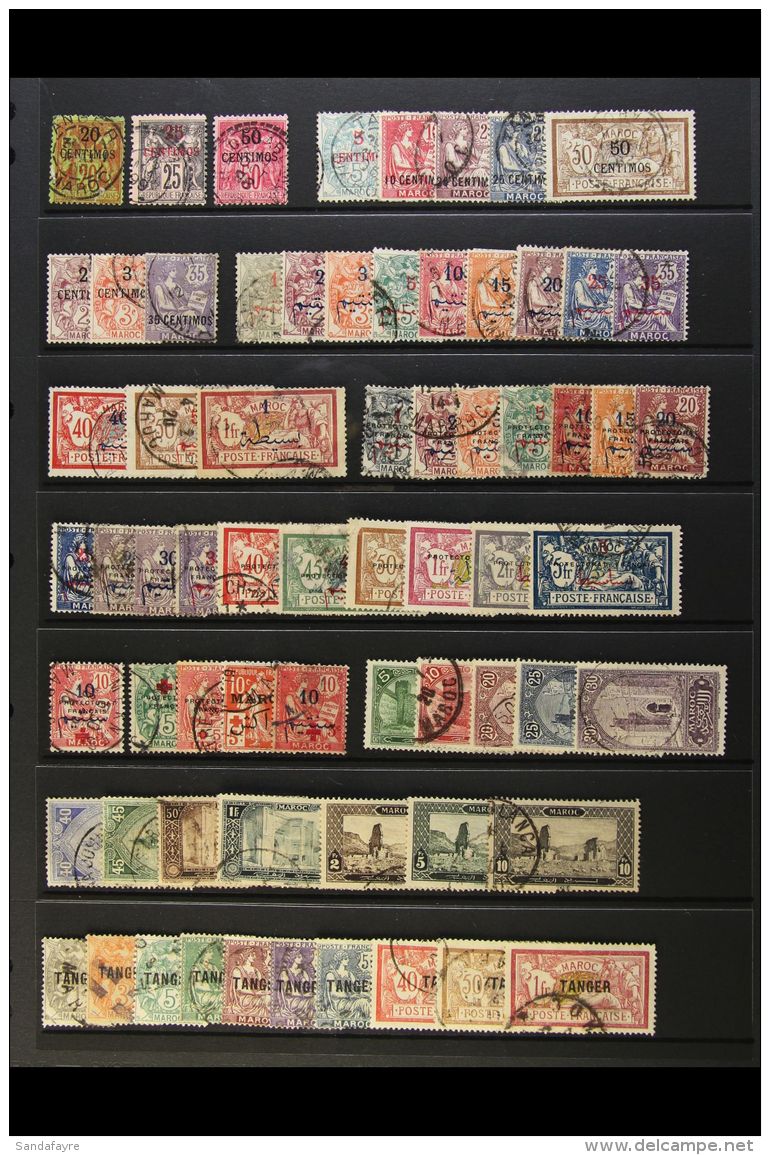 MOROCCO 1891-1956 USED COLLECTION On Stock Pages, All Different, Inc 1891-1900 To 50c Inc 20c, 1902-03 To 50c,... - Sonstige & Ohne Zuordnung