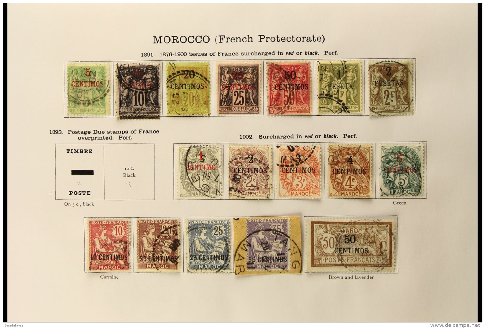 MOROCCO 1891 - 1935 Extensive Collection, Mostly Complete Fine Used Sets, With The Odd Mint Set Incl 1891 To 2p On... - Sonstige & Ohne Zuordnung