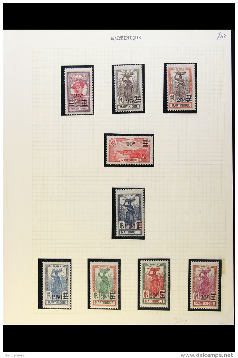 MARTINIQUE 1908-47 All Different Fine Mint Collection, Includes 1908-18 Complete Set, 1922-25 Set, 1924-27... - Sonstige & Ohne Zuordnung
