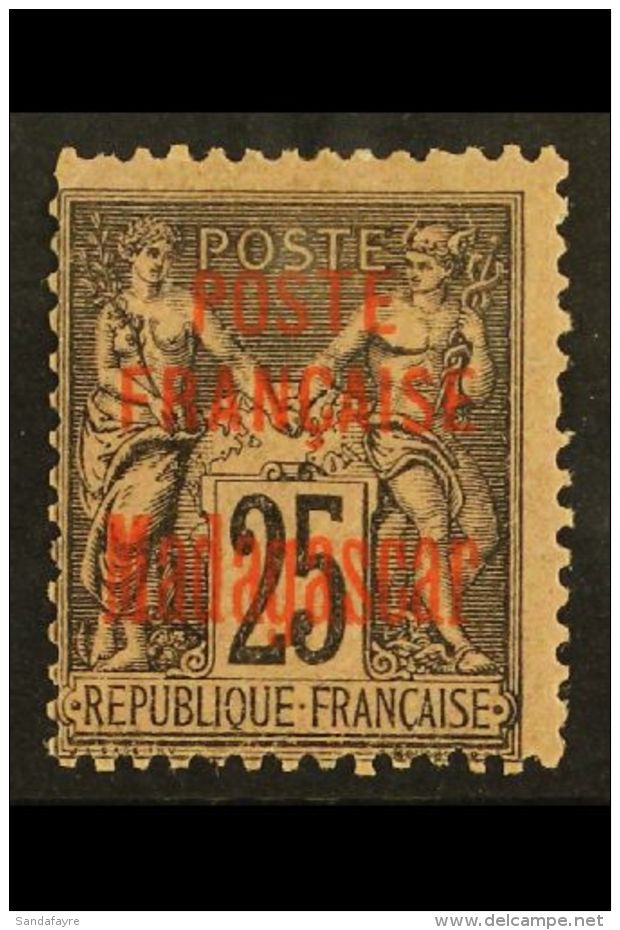 MADAGASCAR 1895 25c Black On Rose, Yv 17, Fine Mint. For More Images, Please Visit... - Sonstige & Ohne Zuordnung