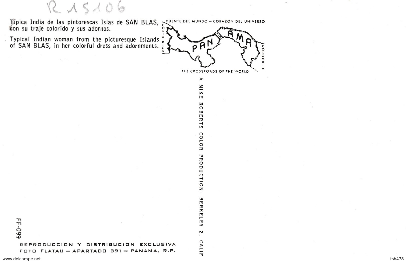 PANAMA--tipica India De Las Pintorescas Islas De SAN BLAS-- Voir 2 Scans - Panama