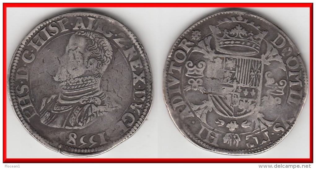 **** PAYS-BAS ESPAGNOLS - SPANISH NETHERLANDS - ECU PHILIPPE II 1558 DUCHE DE GUELDRE - SILVER **** ACHAT IMMEDIAT !!! - …-1795 : Période Ancienne