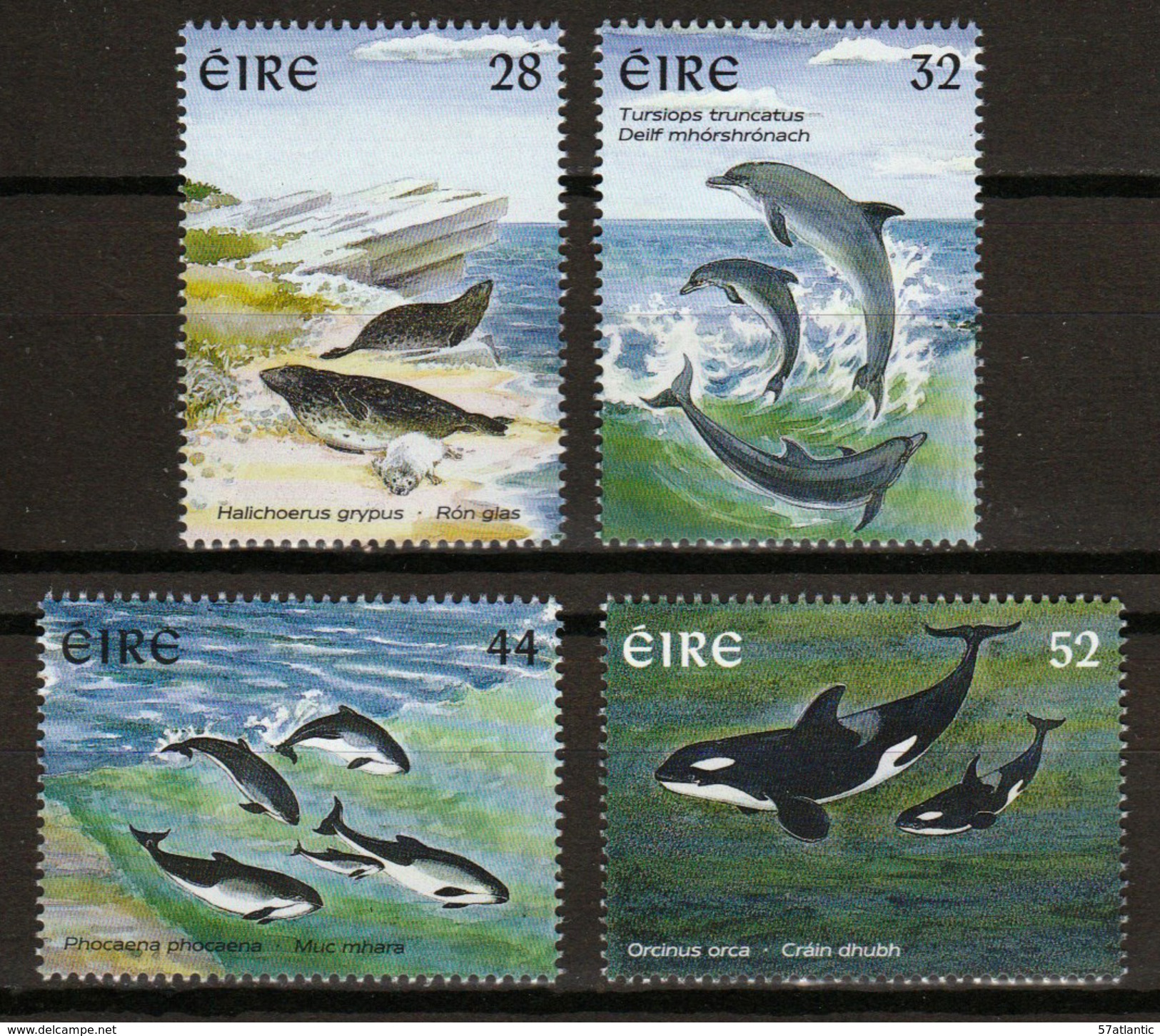 IRLANDE - MAMMIFERES MARINS - YT 992 à 995 ** - SERIE COMPLETE 4 TIMBRES NEUFS ** - Andere & Zonder Classificatie