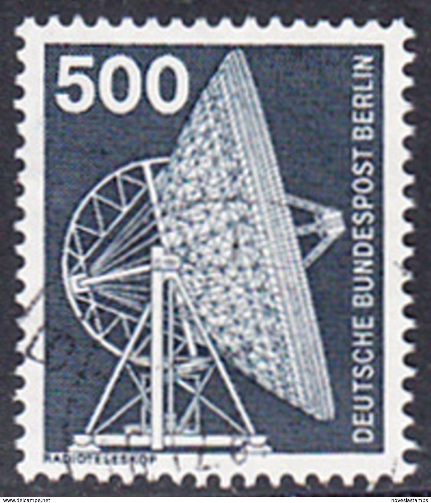 !b! BERLIN 1975 Mi. 507 USED SINGLE (e) - Industry & Technology: Radio Telescope - Oblitérés