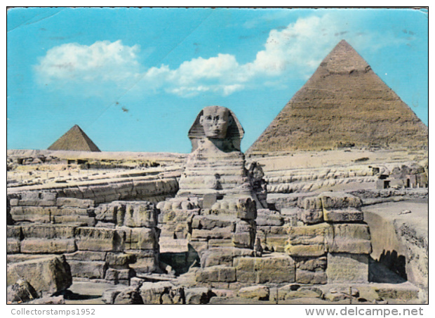 50513- GIZEH- THE GREAT SPHINX, KHEFREN PYRAMID - Sphinx