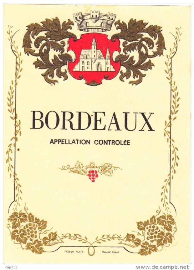 Étiquette De Vin - BORDAUX - Other & Unclassified