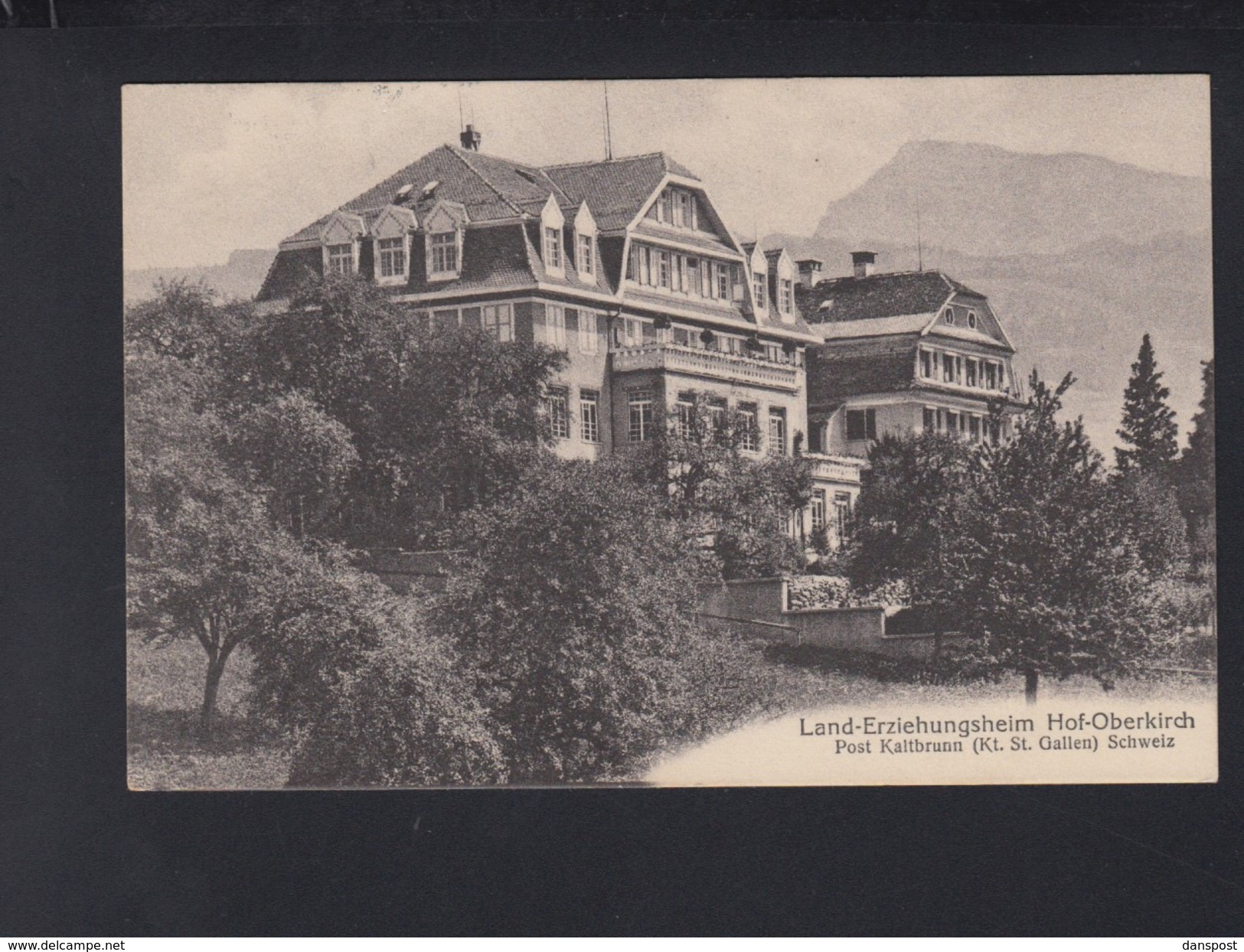 Schweiz AK Land Erziehungsheim Hof Oberkirch Post Kaltbrunn 1916 - Kaltbrunn