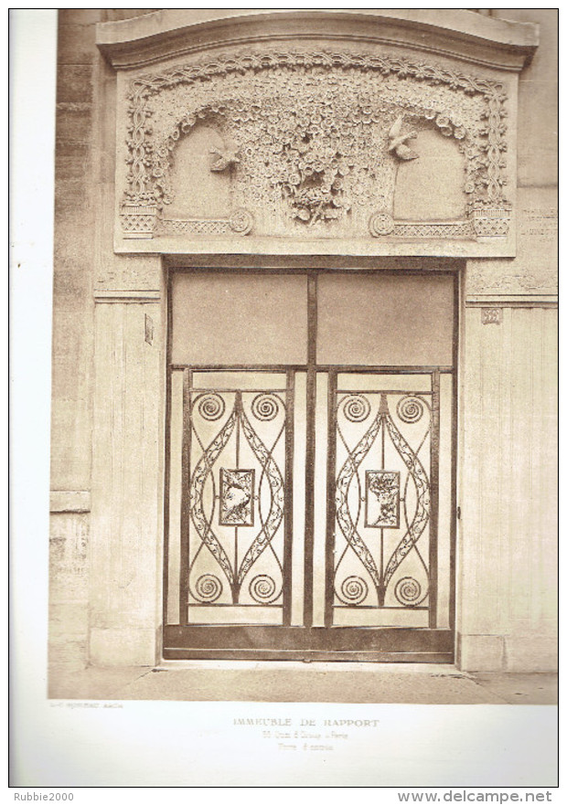 L ARCHITECTE 1914 IMMEUBLE DE RAPPORT 55 QUAI D ORSAY A PARIS 7 PORTE D ENTREE FACADE SUR SUR QUAI - Architectuur