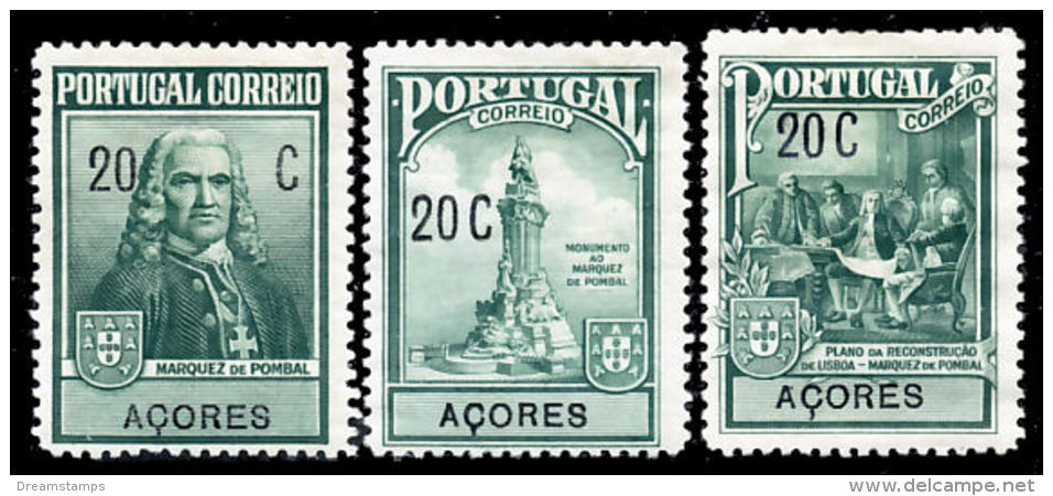 !! Azores Postal Tax 1925 AF#14-16* Marquis Complete Set (x6055) - Azoren