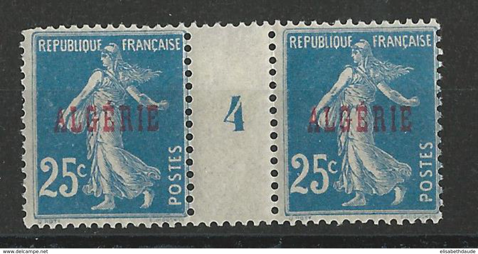 ALGERIE - MILLESIME 1924 SEMEUSE YVERT N° 14 * - COTE = 27 EUR. - Neufs