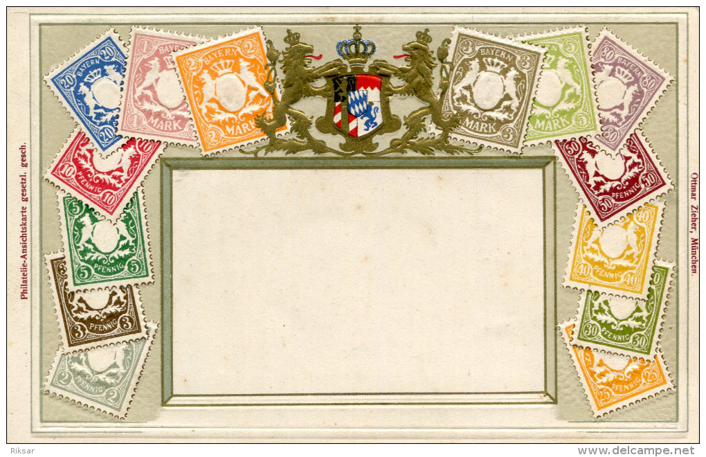 TIMBRE(CARTE GAUFREE) ALLEMAGNE - Timbres (représentations)