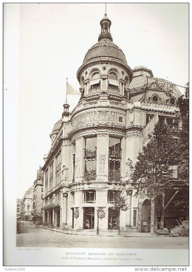 L ARCHITECTE 1911 NOUVEAUX MAGASINS DU PRINTEMPS BOULEVARD HAUSSMANN RUE CAUMARTIN PARIS 9 - Architectuur