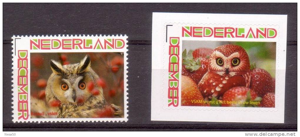 Nederland Postfris Personal Stamps  Owl , Uil Ransuil + Uil Tussen De Aardbeien - Ungebraucht