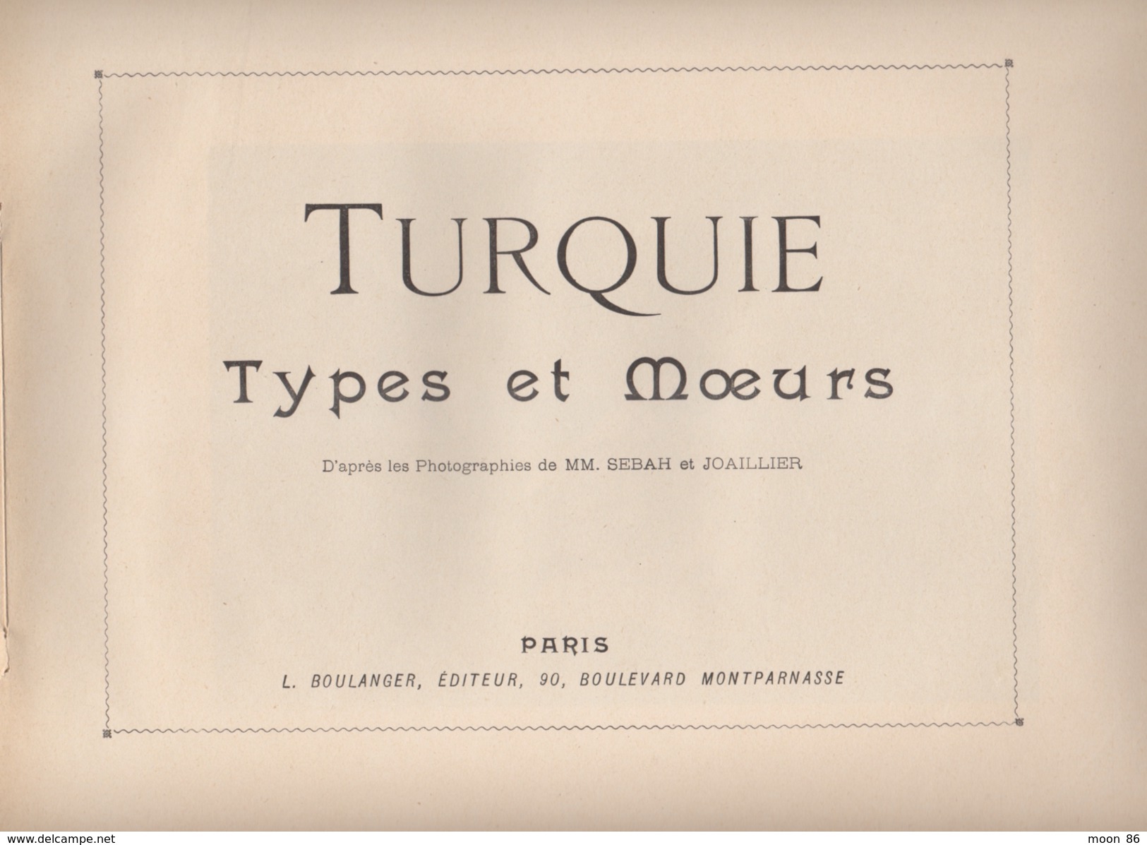 TURQUIE - 8 AQUARELLES -  Fascicule  AUTOUR DU MONDE - TYPES ET MOEURS - 1801-1900