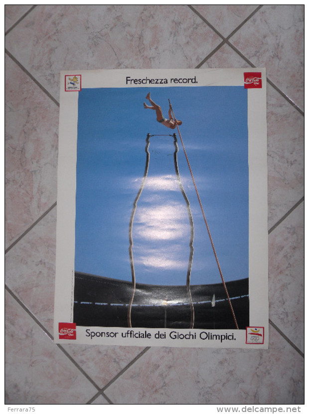 POSTER COCA COLA SPONSOR UFFICIALE GIOCHI OLIMPICI-BARCELLONA-SPAGNA-1992 - Poster & Plakate