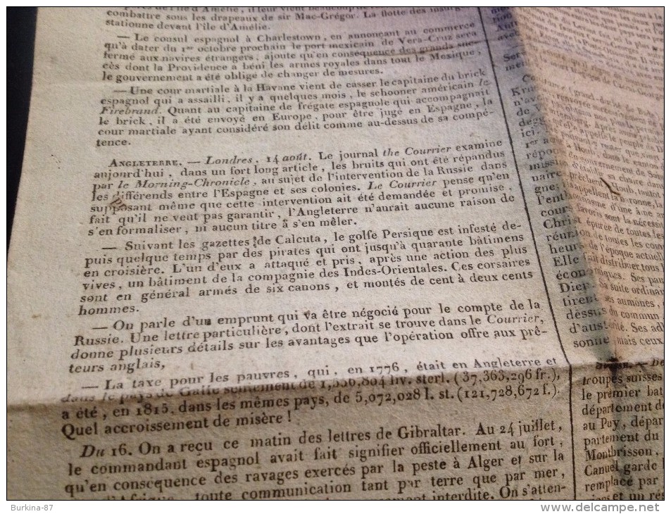 JOURNAL DES MAIRES, 21 Aout, 1817 - Autres & Non Classés