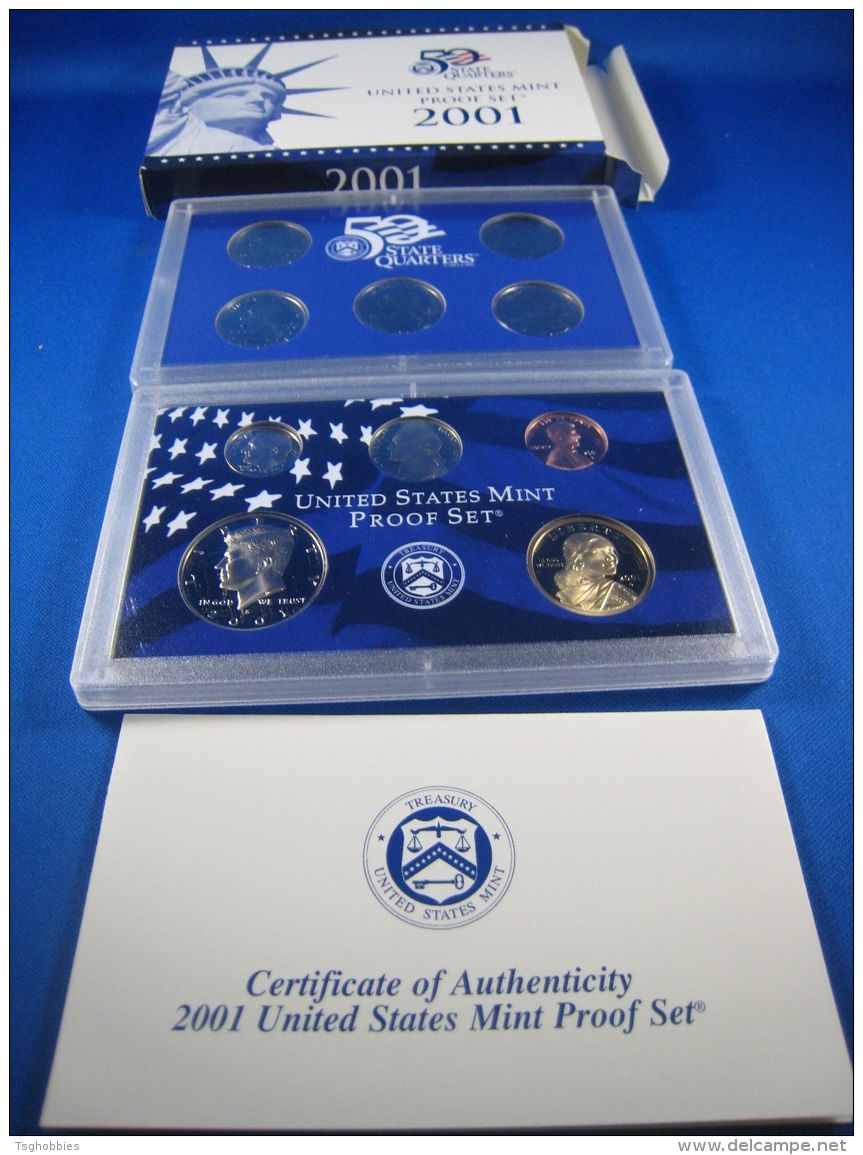 6 UNITED STATES BLUE/WHITE BOX (2000s) PROOF SETS            (erps20-25)