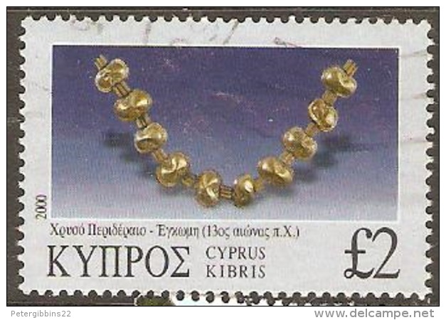 Cyprus 2000 SG 994 £2 Gold Necklace Fine Used - Used Stamps