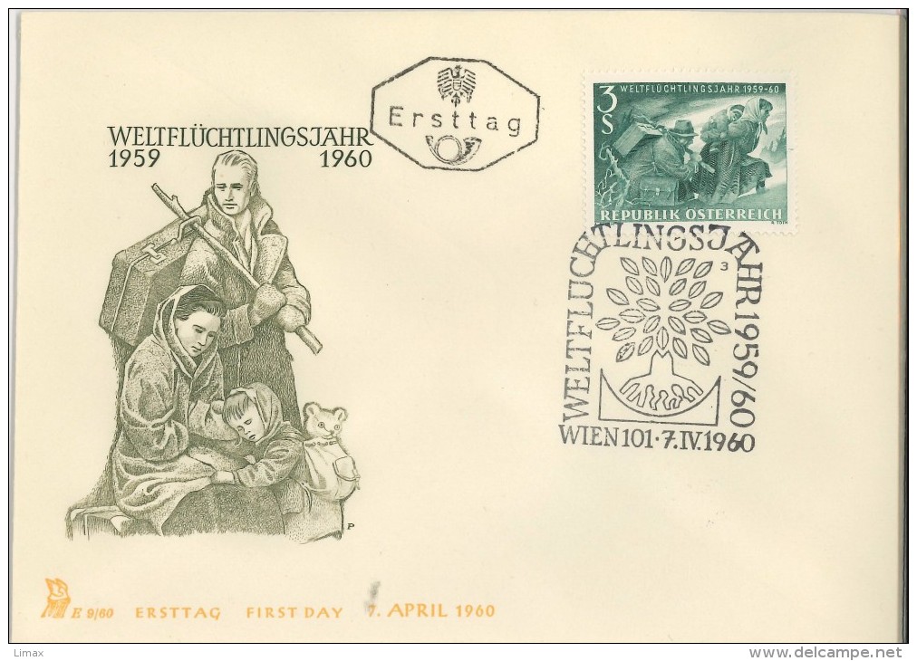 Weltflüchtlingsjahr 1959 1960 Fdc - Briefe U. Dokumente