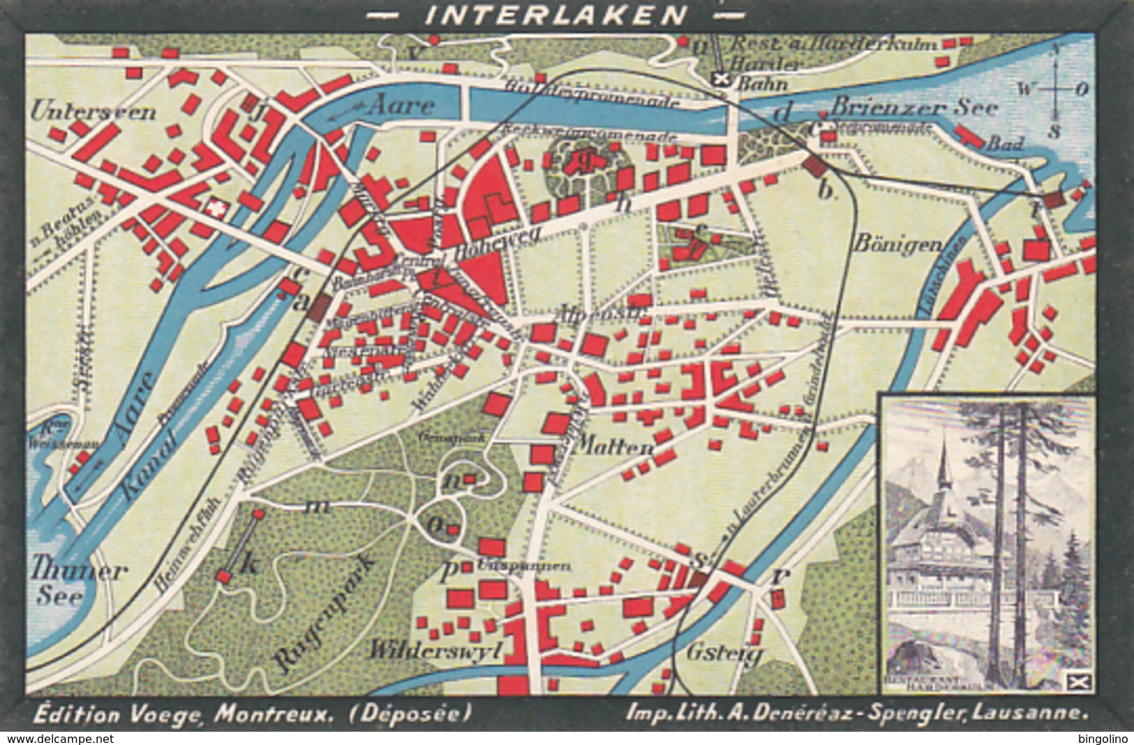 Interlaken - Stadtplan Von Annodazumal     (P6-40716) - Interlaken