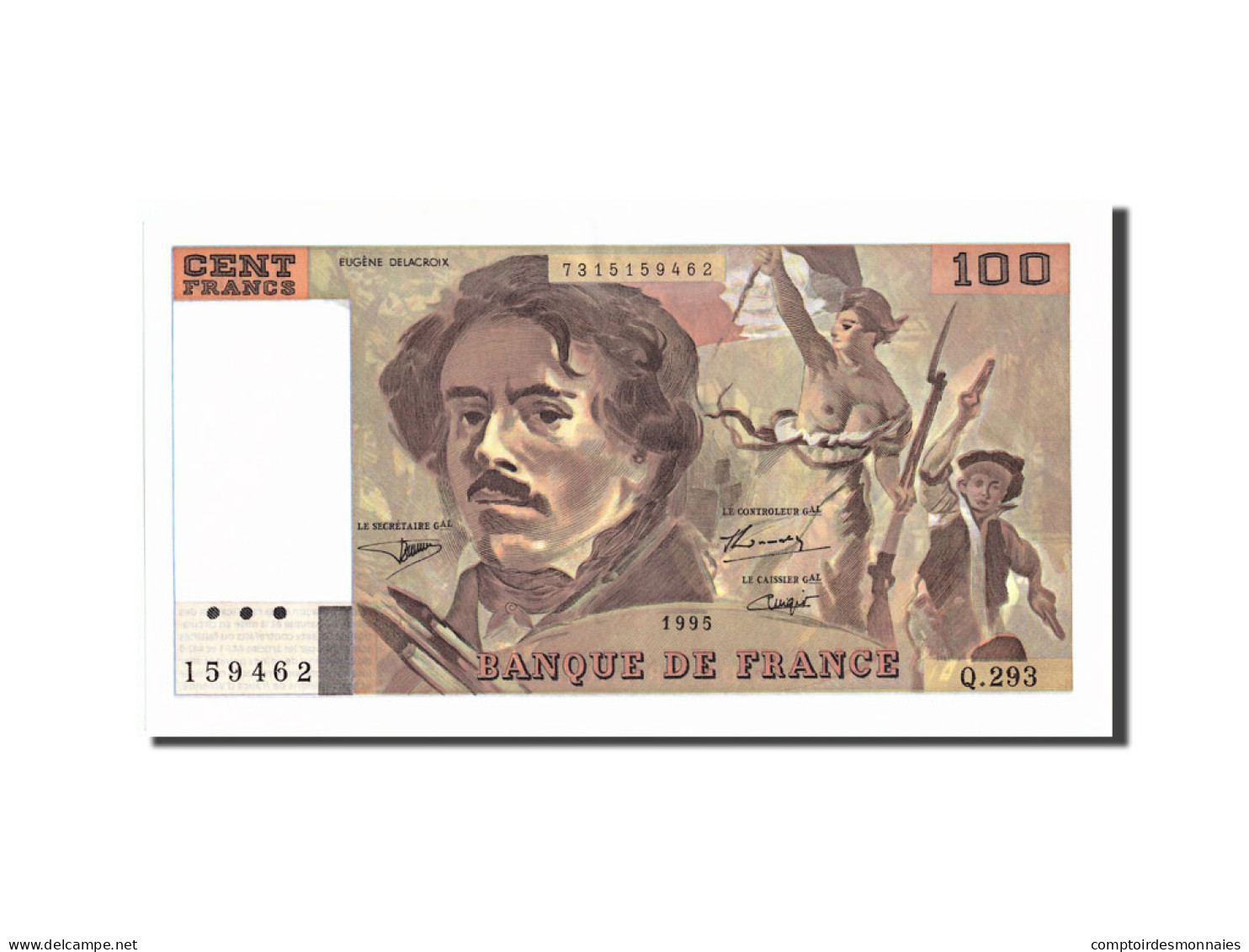 Billet, France, 100 Francs, 100 F 1978-1995 ''Delacroix'', 1995, 1995, SPL+ - 100 F 1978-1995 ''Delacroix''