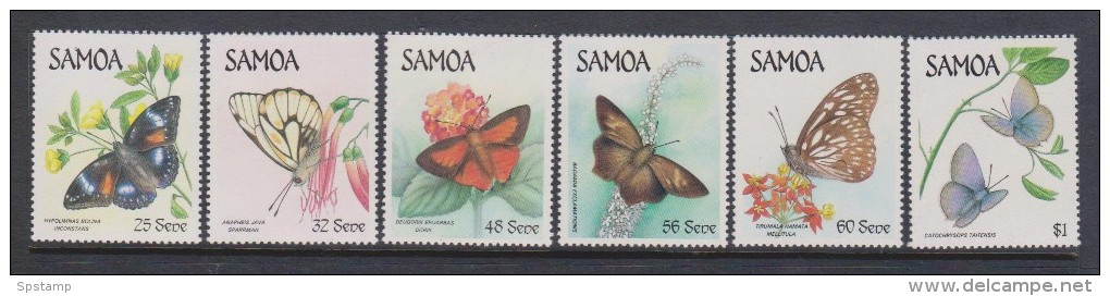 Samoa 1986 Butterfly Set 6 MNH - Samoa