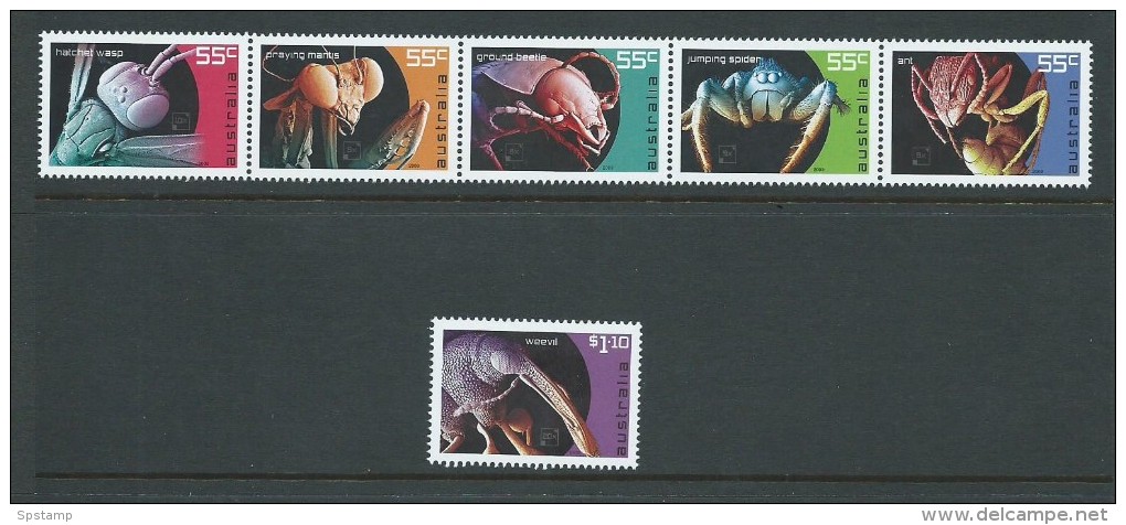 Australia 2009 Insect & Spider Set 6 MNH - Mint Stamps