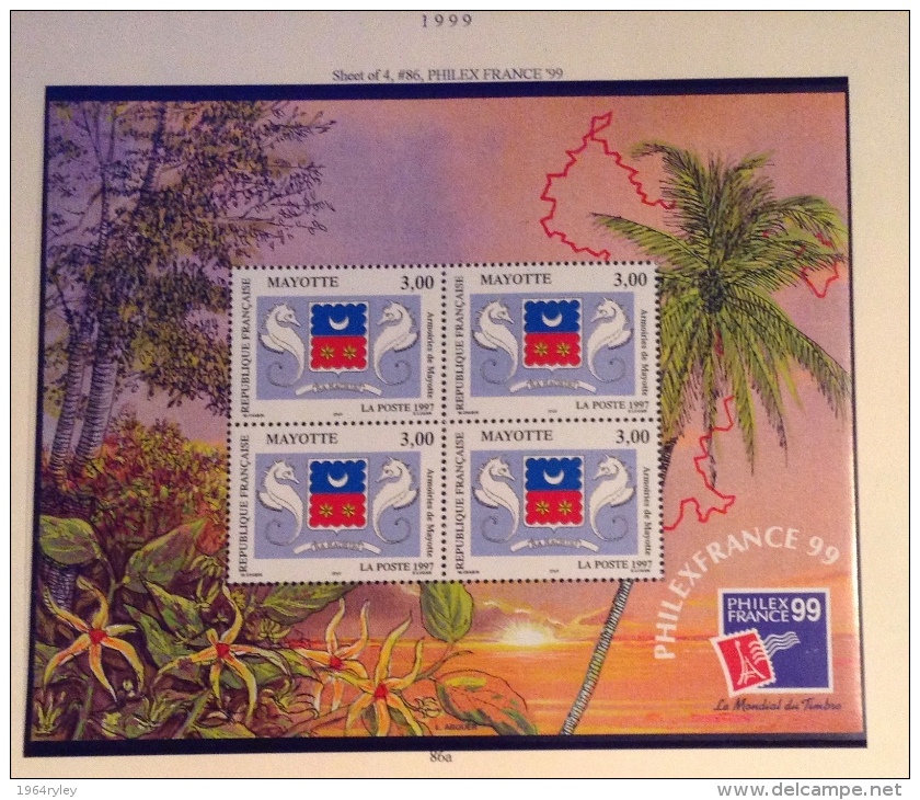 Mayotte MNH ** 1999   - # Bl 1 - Blocs-feuillets