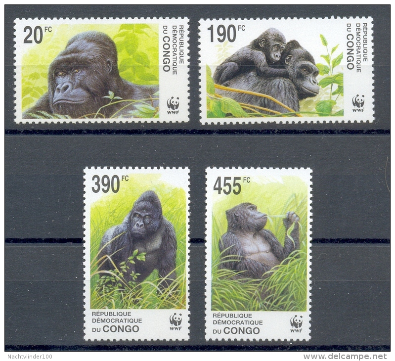 Ncw310s WWF FAUNA ZOOGDIEREN PRIMATEN AAP MONKEY GORILLA MAMMALS PRIMATES AFFEN QWO 2002 PF/MNH - Unused Stamps