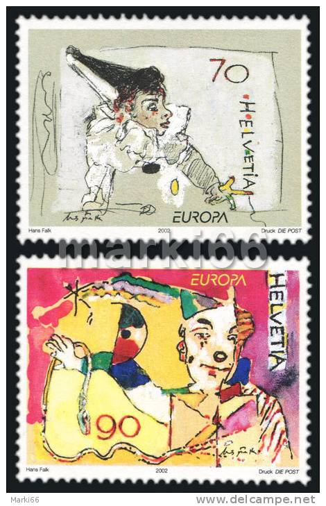 Switzerland - 2002 - Europa CEPT - Circus - Mint Stamp Set - Unused Stamps