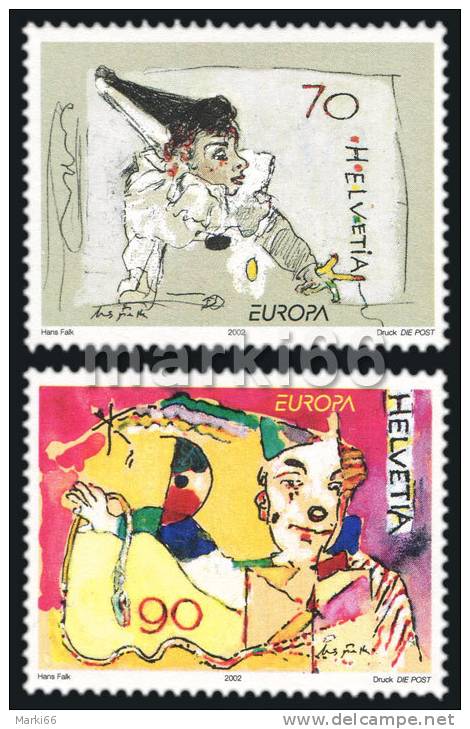 Switzerland - 2002 - Europa CEPT - Circus - Mint Stamp Set - Nuevos
