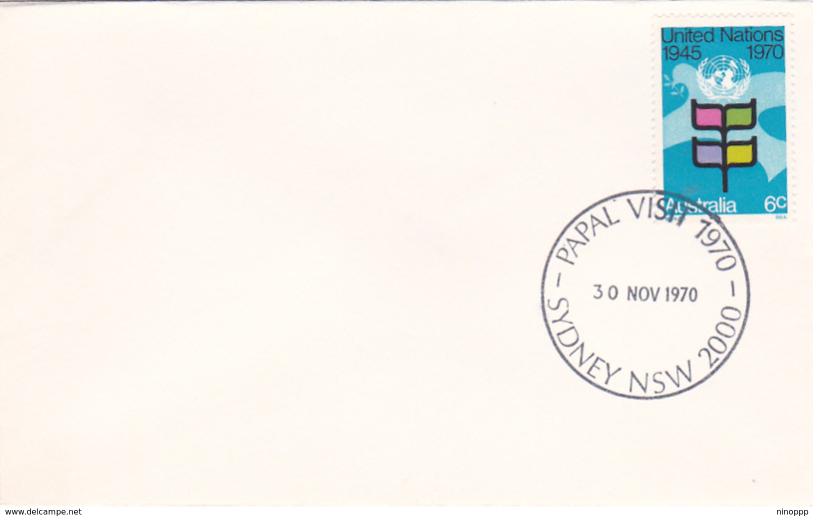 Australia 1970 PM 342 Papal Visit Souvenir Cover - Marcophilie