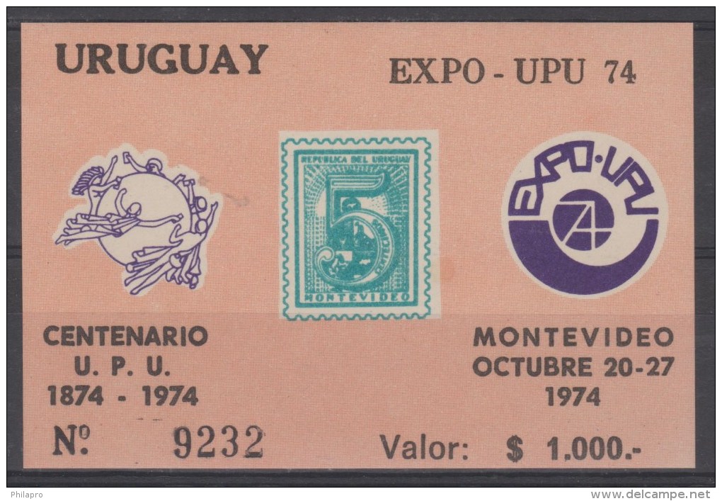 URUGUAY  UPU 1974  **MNH VF    Réf  G358 - UPU (Union Postale Universelle)