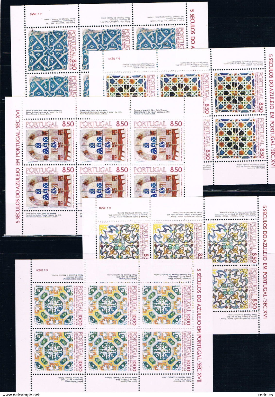 Portugal. Conjunto De 10 Minipliegos Diferentes De Azulejos. Valor 83 Euros - Booklets