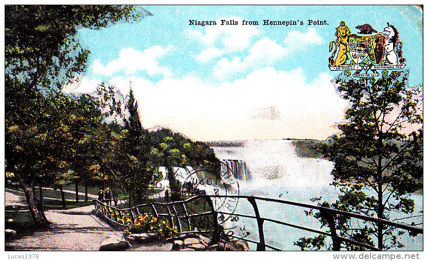 NIAGARA FALLS FROM HENNEPIN S POINT / CIRC 1920 - Chutes Du Niagara