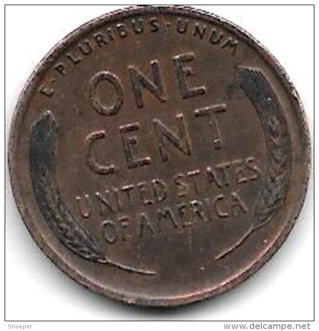 *usa 1 Cent 1916  Km 132 Unc Catalog Val 19$ - 1909-1958: Lincoln, Wheat Ears Reverse