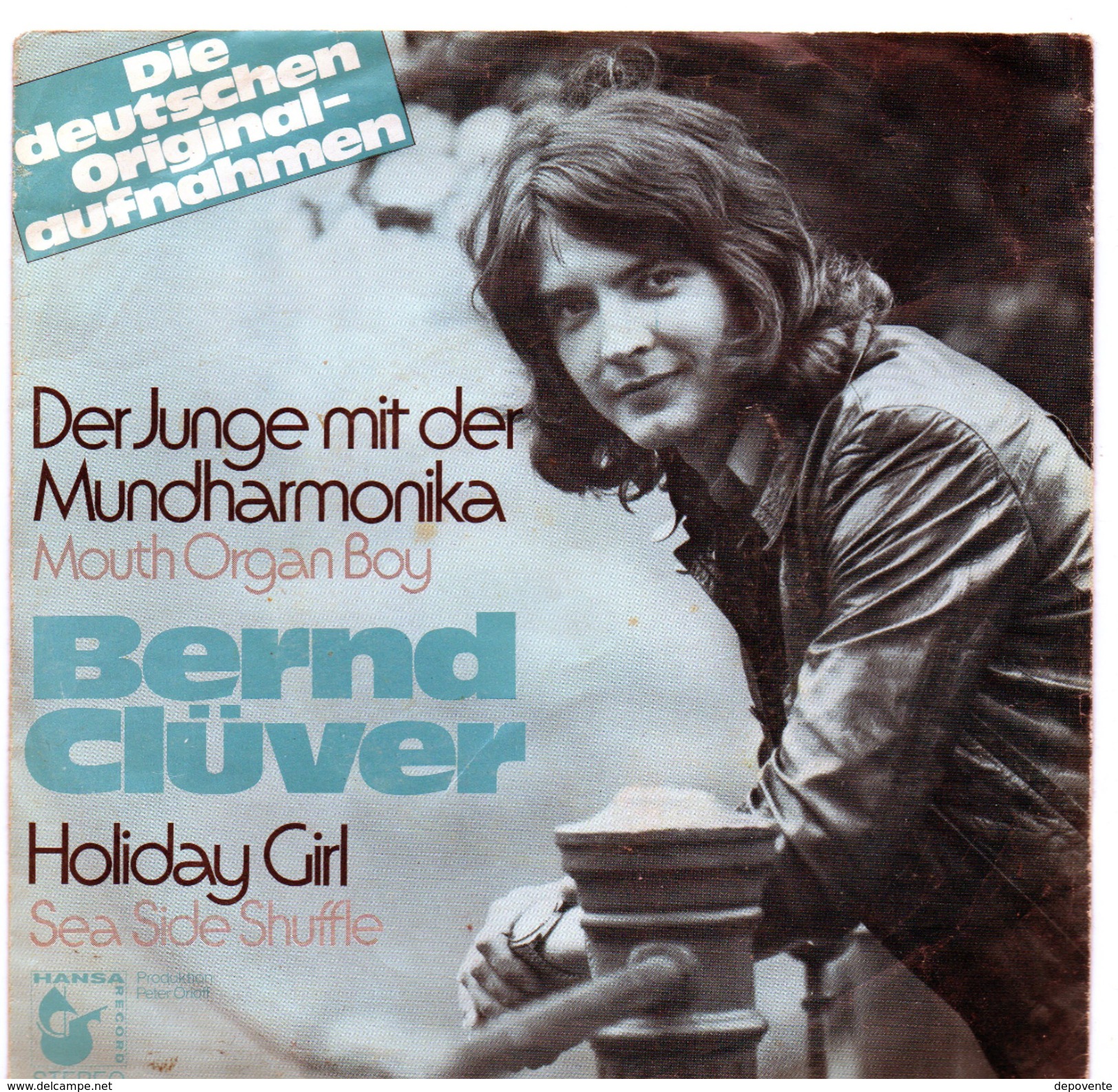 45T : BERND CLÜVER - DER JUNGE MIT DER MUNDHARMONICA - Otros - Canción Alemana