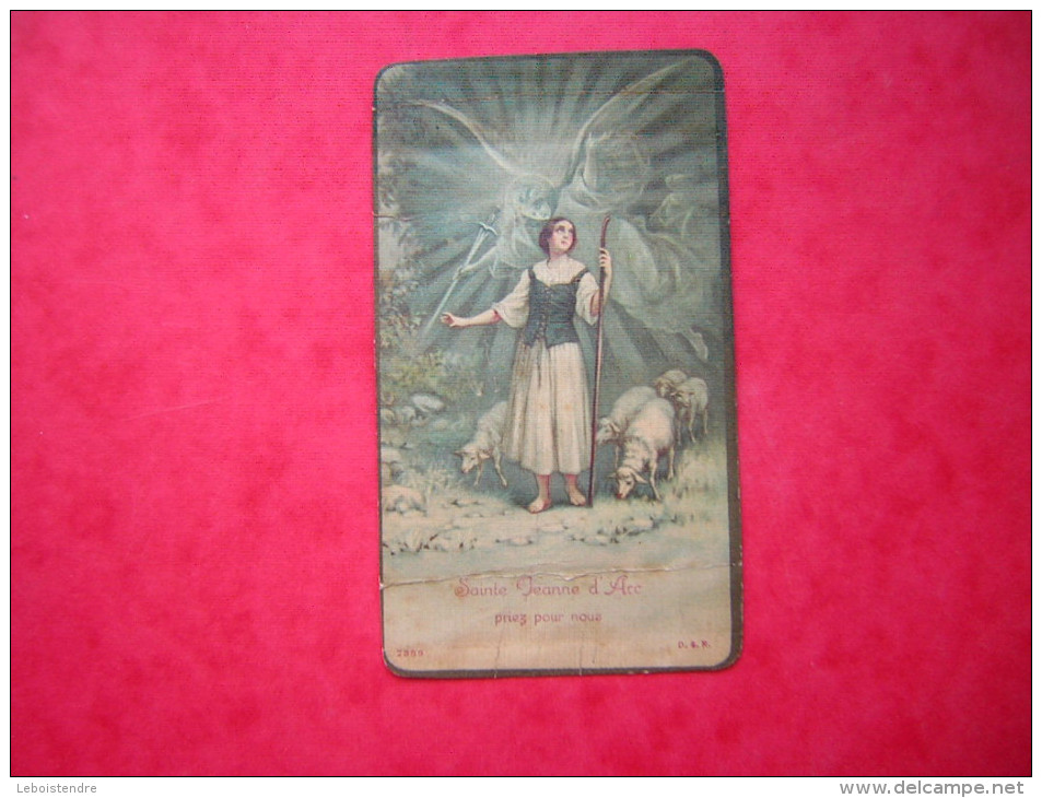 ANCIENNE IMAGE PIEUSE / RELIGIEUSE CHROMO SAINTE JEANNE D'ARC PRIEZ POUR NOUS 2358 D S R - Images Religieuses