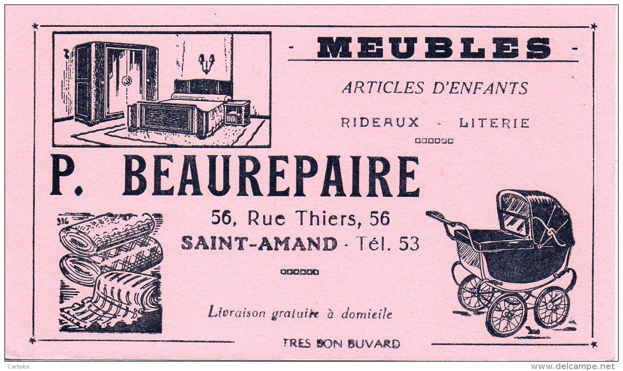 Buvard Meubles P Beaurepaire 56 Rue Thiers à Saint-Amand - M