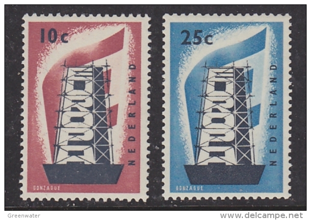 Europa Cept 1956 Netherlands 2v ** Mnh (32800) - 1956